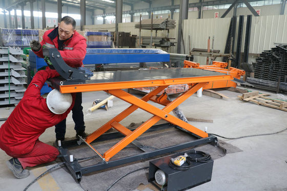 220v 0.75kw 2715*760*120 Mm Motorcycle Scissor Lift Table 900KGS